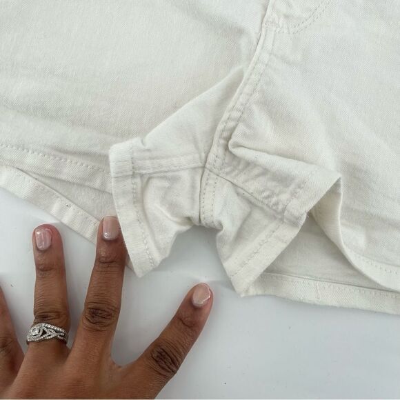 H&M Toddler Girl’s White Stretchy Cotton Adjustable Waist Shorts Size 8 - Picture 3 of 9